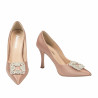 Elegante damesko 1339 satin nude