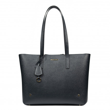 Dame skuldertaske 034g indigo safiano