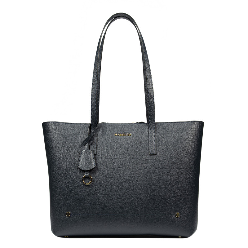 Dame skuldertaske 034g indigo safiano