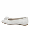 Damesko 1354 hvid satin ballerina