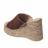 Damesandaler 5113 brun ruskind