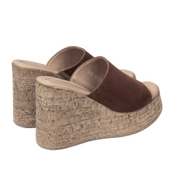 Damesandaler 5113 brun ruskind