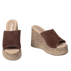 Damesandaler 5113 brun ruskind