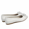 Damesko 1354 hvid satin ballerina