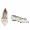 Damesko 1354 hvid satin ballerina