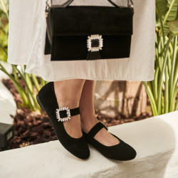 Dameballerinaer 1314 sort ruskind lifestyle
