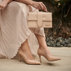 Elegante damesko 1325 croco beige