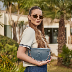 Dame skuldertaske 024g 01 biz blå lifestyle