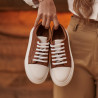 Dame sportssko 6083 brun kombineret lifestyle