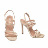Damesandaler 1345 beige ruskind