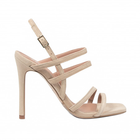 Damesandaler 1345 beige ruskind