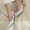 Damesandaler 1352 hvid satin lifestyle