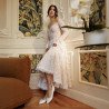 Damesko 1354 hvid satin ballerina lifestyle