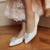Damesko 1354 hvid satin ballerina lifestyle