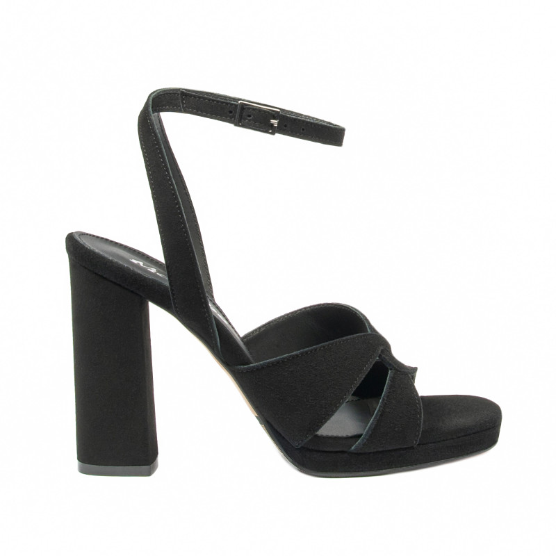 Kvinde sandaler 1347 sort ruskind