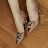 Elegante damesko 1339 satin nude lifestyle
