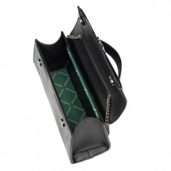 Dame skuldertaske 041g 01 croco lak sort