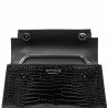 Dame skuldertaske 041g 01 croco lak sort