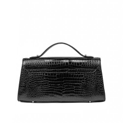Dame skuldertaske 041g 01 croco lak sort