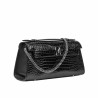 Dame skuldertaske 041g 01 croco lak sort