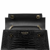 Dame skuldertaske 041g croco lak sort