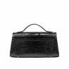 Dame skuldertaske 041g croco lak sort