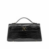 Dame skuldertaske 041g croco lak sort