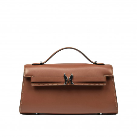 Dame skuldertaske 041g 01 cognacbrun