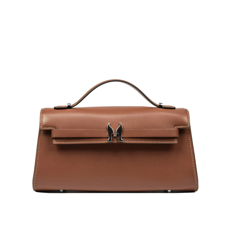 Dame skuldertaske 041g 01 cognacbrun