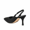 Damesandaler 1343 sort ruskind