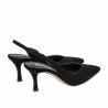 Damesandaler 1343 sort ruskind