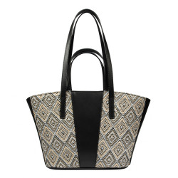 Dame strandtaske 044g 01 raffia noir