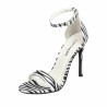 Damesandaler 1349 satin zebra hvid