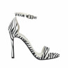 Damesandaler 1349 satin zebra hvid