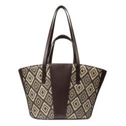 Strandtaske til dame 044g raffia kakao