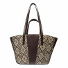 Strandtaske til dame 044g raffia kakao