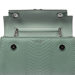 Dame skuldertaske 041g 01 krokodille pistachio