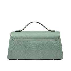 Dame skuldertaske 041g 01 krokodille pistachio