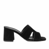 Damesandaler 1348 sort ruskind