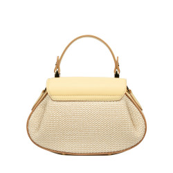 Damehåndtaske 042g smørgul+raffia