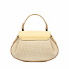 Damehåndtaske 042g smørgul+raffia