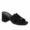 Damesandaler 1348 sort ruskind