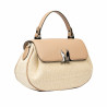 Damehåndtaske 043g 01 biz nude+raffia