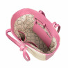 Dame strandtaske 044g 01 lyserød barbie+rafia