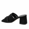 Damesandaler 1348 sort ruskind
