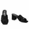 Damesandaler 1348 sort ruskind
