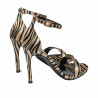 Damesandaler 1349 satin zebra beige