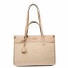 Kvinde strandtaske 045g nude+rafia