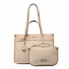 Kvinde strandtaske 045g nude+rafia