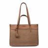 Dame strandtaske 045g camel+raffia caramel